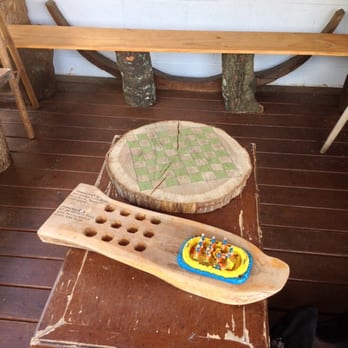 Riverside Outfitters - Some outdoor games to play.  There's a fun "swing a ring tied to a string to land on a post on the wall" game. - Rafting/Kayaking Near Me - Richmond, Virginia