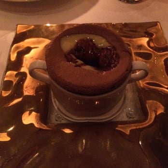 Gary Danko - Baked chocolate soufflé with vanilla and bittersweet chocolate sauces - New American Near Me - San Francisco, California
