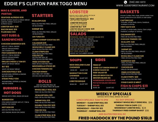Menu photo 3 Eddie and Mario's Clifton Park, NY Menu photo 3 Eddie and Mario's Clifton Park, NY