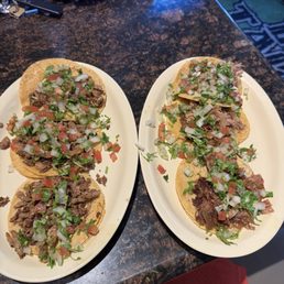 Carnitas and Carne Asada Tacos