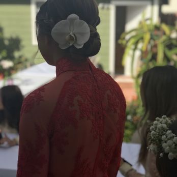 Ha Lua Dao - Back of my lace back ao dai - Sewing & Alterations Near Me - Westminster, California Ha Lua Dao - Back of my lace back ao dai - Sewing & Alterations Near Me - Westminster, California