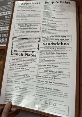 Menu photo 6 Brian's Bar-B-Q Deland, FL