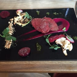 Red Lion - Wood pigeon and beetroot starter