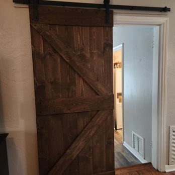 Abdo Home Services - Newly installed barn door - required door assembly and installation of a header board. - Handyman Near Me - St. Petersburg, Florida Abdo Home Services - Newly installed barn door - required door assembly and installation of a header board. - Handyman Near Me - St. Petersburg, Florida