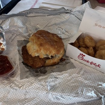 Chick-fil-A - Chicken Biscuit with Hash Browns - Fast Food Near Me - Marietta, Georgia Chick-fil-A - Chicken Biscuit with Hash Browns - Fast Food Near Me - Marietta, Georgia