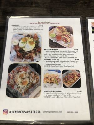 Menu photo 4 Señor Esparza Tacos Azusa, CA