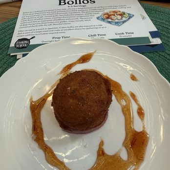 Key West Cooking Show - Boll with honey saffron dip - Cooking Schools Near Me - Key West, Florida Key West Cooking Show - Boll with honey saffron dip - Cooking Schools Near Me - Key West, Florida