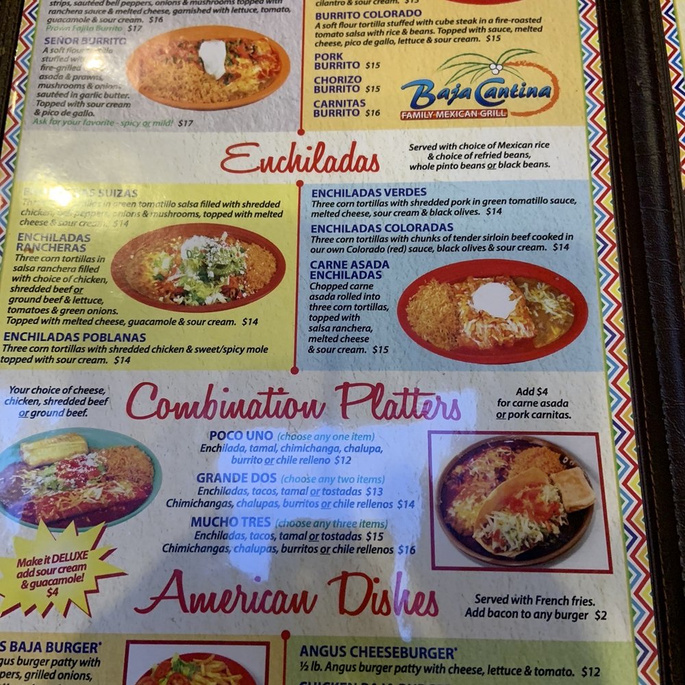 Baja Cantina - menu - Mexican Near Me - Sequim, Washington