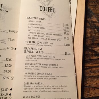 West Oak Coffee Bar - winter menu - Coffee & Tea Near Me - Denton, Texas West Oak Coffee Bar - winter menu - Coffee & Tea Near Me - Denton, Texas
