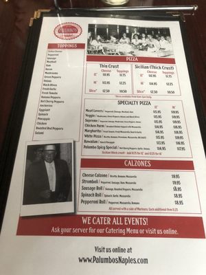 Menu photo 6 Palumbo's Pizzeria Naples, FL