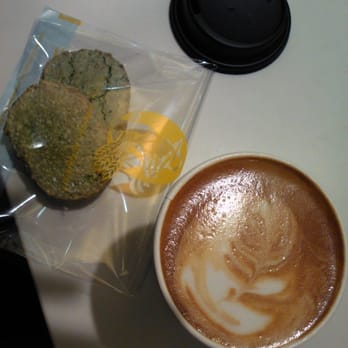 Cafe Dulce - Green tea cookie and a small latte - Coffee & Tea Near Me - Los Angeles, California