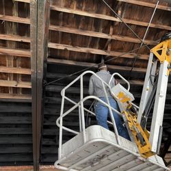 ICS Painting Company - Black out ceiling for commercial property. Ace Hardware