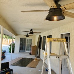 Handyman Hill Services - Patio fans that were previously can lights.