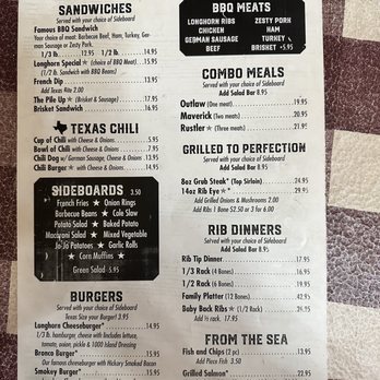 Longhorn Barbecue - Menu - Barbeque Near Me - Spokane, Washington