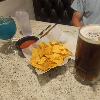 Delicias Fusion Kitchen & Bar - Medium tropical margarita on the rocks $10, complimentary chips and salsa, 34 oz dos XX draft beer $9 - Mexican Near Me - Hudsonville, Michigan Delicias Fusion Kitchen & Bar - Medium tropical margarita on the rocks $10, complimentary chips and salsa, 34 oz dos XX draft beer $9 - Mexican Near Me - Hudsonville, Michigan