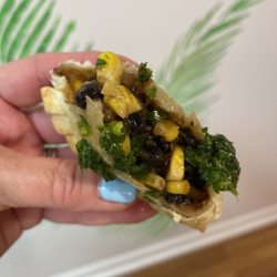 Girl From Empanada - Black bean Corn Salaa with chimichurri