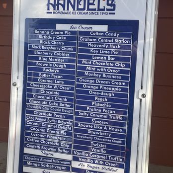 Handel's Homemade Ice Cream Cornelius  - The day's menu - Ice Cream & Frozen Yogurt Near Me - Cornelius, North Carolina
