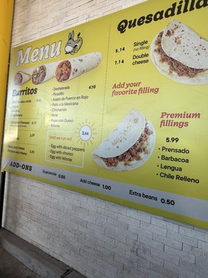 Menu photo 2 Burritos Crisostomo El Paso, TX