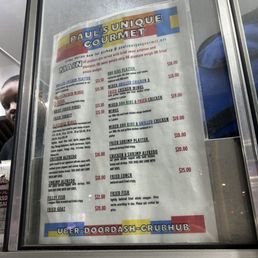 The menu The menu