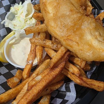 Dolly's Fish Market - 1 piece halibut fish and chips - Seafood Markets Near Me - Prince Rupert, British Columbia Dolly's Fish Market - 1 piece halibut fish and chips - Seafood Markets Near Me - Prince Rupert, British Columbia