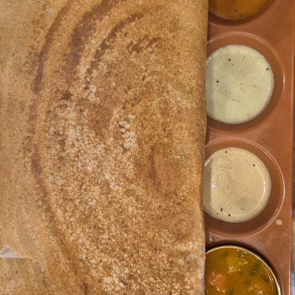 Simply South - Masala Dosa wih 2 chutnies, sambar & curry - Indian Near Me - Toronto, Ontario