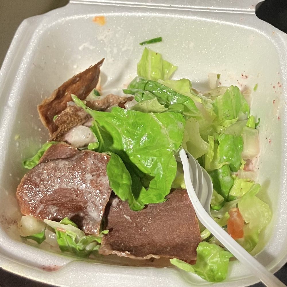 Diyar Al Yemen - Diyar Fattoush Salad - took a picture after eating most of it. - Mediterranean Near Me - Marietta, Georgia Diyar Al Yemen - Diyar Fattoush Salad - took a picture after eating most of it. - Mediterranean Near Me - Marietta, Georgia