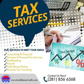 T & D Tax Service - We have ushered in the next generation of accounting, tax, payroll and compliance services. - Bookkeepers Near Me - Katy, Texas T & D Tax Service - We have ushered in the next generation of accounting, tax, payroll and compliance services. - Bookkeepers Near Me - Katy, Texas
