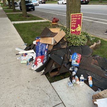 Green Attic Roofing - Trash that was left on sidewalk, - Roofing Near Me - Schiller Park, Illinois Green Attic Roofing - Trash that was left on sidewalk, - Roofing Near Me - Schiller Park, Illinois
