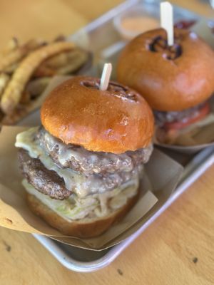 Burgers & Half Bottles by null