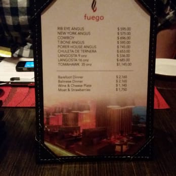 Fuego - Extra menu. Be way of pricing. It is still about 80$usd! - Mexican Near Me - Cancún, ROO