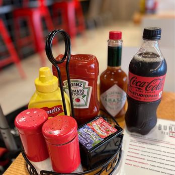 Burger Federation - My Coke Zero and the condiments on my table - Burgers Near Me - Chicago, Illinois Burger Federation - My Coke Zero and the condiments on my table - Burgers Near Me - Chicago, Illinois