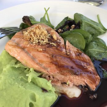 Hergetova Cihelna - Salmon with potato chive puree - Seafood Near Me - Prague, Puerto Rico