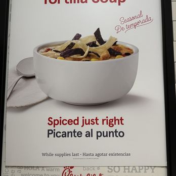 Chick-fil-A - Tortilla soup I didn't see it now I can't get back in the long line - Fast Food Near Me - Westminster, California