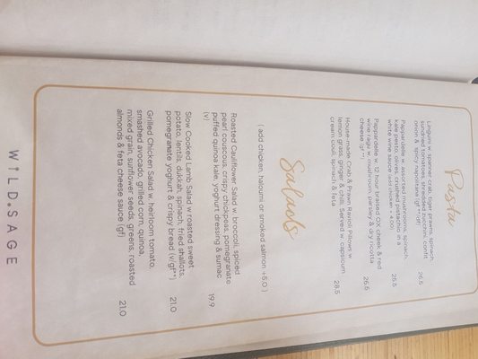 Menu photo 3 Wild Sage Cammeray, NSW