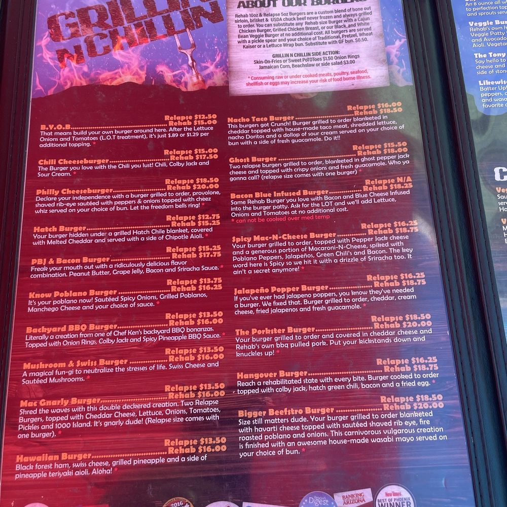 Rehab Burger Therapy - Specialty burgers - Burgers Near Me - Scottsdale, Arizona Rehab Burger Therapy - Specialty burgers - Burgers Near Me - Scottsdale, Arizona