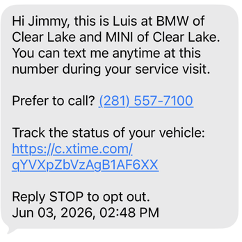 BMW of Clear Lake - Date of when i dropped it off. - Auto Repair Near Me - Webster, Texas