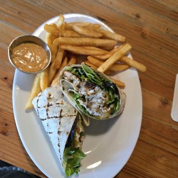 Lures Riverfront Restaurant - Yellowtail Snapper (Blackened) with crispy French fries. - Bars Near Me - Jensen Beach, Florida Lures Riverfront Restaurant - Yellowtail Snapper (Blackened) with crispy French fries. - Bars Near Me - Jensen Beach, Florida