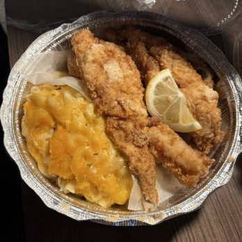 Sweet Potatoes Restaurant - Catfish STRIPS with Mac n  cheese - Southern Near Me - New Rochelle, New York