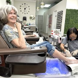 My mom wound up loving her pedicure! My mom wound up loving her pedicure!