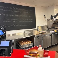 Steak ’n Shake - Love this.  They're skilled.  Make them burgers