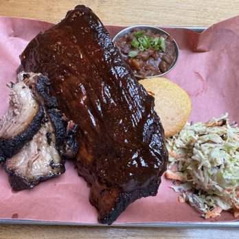 Smoke and Bones - Brisket and ribs combo with pitt beans and coleslaw~ - Barbeque Near Me - North Vancouver, British Columbia Smoke and Bones - Brisket and ribs combo with pitt beans and coleslaw~ - Barbeque Near Me - North Vancouver, British Columbia