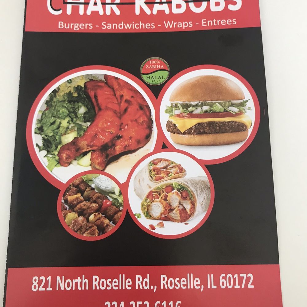 Char Kabobs - Menu cover - Halal Near Me - Roselle, Illinois Char Kabobs - Menu cover - Halal Near Me - Roselle, Illinois
