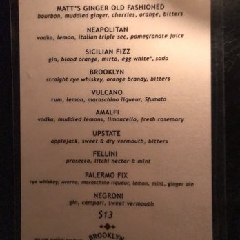 Brooklyn Social - Cocktail Menu - 11/27/19 - Cocktail Bars Near Me - Brooklyn, New York