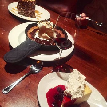 Stoney River - Carrot Cake, Chocolate Chip Blondie, White Chocolate Cheesecake, little bit of wine :) - Steakhouses Near Me - Franklin, Tennessee