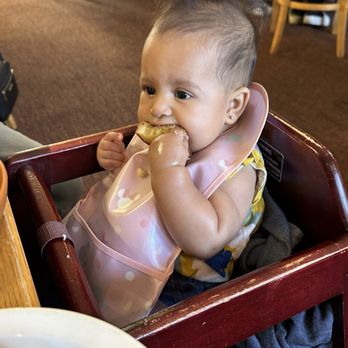Holder's Country Inn - Baby girl enjoying French Toast - Diners Near Me - San Jose, California Holder's Country Inn - Baby girl enjoying French Toast - Diners Near Me - San Jose, California