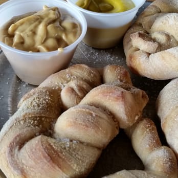 Mellow Mushroom - Pretzels- doughy and tasty!! The beer cheese was quite good according to my boyfriend. - Pizza Near Me - Bowling Green, Kentucky Mellow Mushroom - Pretzels- doughy and tasty!! The beer cheese was quite good according to my boyfriend. - Pizza Near Me - Bowling Green, Kentucky