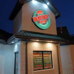Krystal - I'm outside Burger Bros' no drive-thru I had to go in