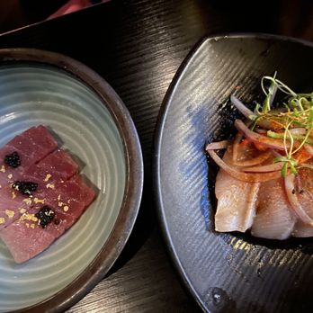 Kaviar Restaurants - Pasadena - Chef's Tasting: Truffle Toro & Yellowtail Ceviche. - Sushi Bars Near Me - Pasadena, California