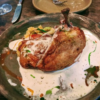Esther's Kitchen - mary's chicken - charred veg, rutabaga mash, sherry jus - Italian Near Me - Las Vegas, Nevada
