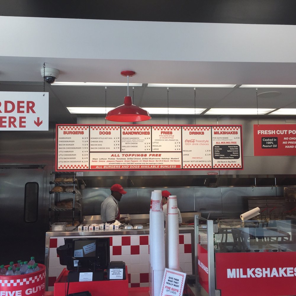 Five Guys - Menu - Burgers Near Me - Harvey, Louisiana